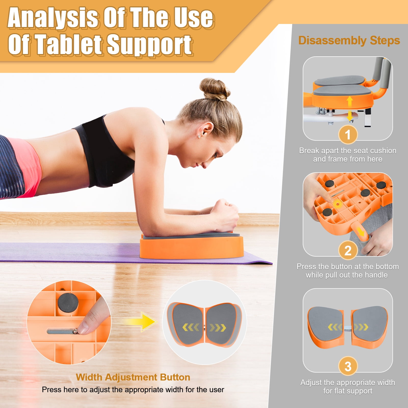 BIWEIBO Portable Hip Abductor Machine for Home/Gym Use, 330lbs Capacity (Includes User Manual)