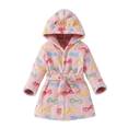 thumbnail image 3 of LYMAYTER 1-7Y Toddler Girls Hooded Bathrobe Baby Soft Cozy Flannel Robe Long Sleeve Thickened Warm Pajamas, 3 of 10