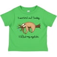 thumbnail image 3 of Inktastic I Worked Out Today. I Lifted My Eyelids- cute sloth on a branch Boys or Girls Toddler T-Shirt, 3 of 5