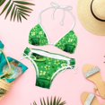 thumbnail image 6 of Saint Patrick's Day Women's Swimwear Bikini Set with Detachable Sponge and Adjustable Strap - Two-Pack, Beach Vacation-ready, 6 of 6