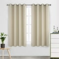 thumbnail image 3 of Cortinas opacas para dormitorio, con aislamiento térmico, cortinas y cortinas para ventana con ojales para sala de estar, gris oscuro, 2 paneles, 52 x 84 pulgadas, 3 of 5