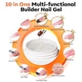 thumbnail image 2 of modelones Gel Builder for Nails 2 Colors, 10-in-One Builder Hard Gel Nail Kit Clear Nude with Dual End Brush, Acrylic Clamps, 100PCS Paper Forms for Sculpting Extension Overlays Salon LED Cured, 2 of 9