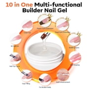 modelones Builder Nail Gel, 10-in-One Builder Clear Hard Gel 2oz, High Thickness for Extension Apex Building Sculpting Overlays Home Salon LED Cured