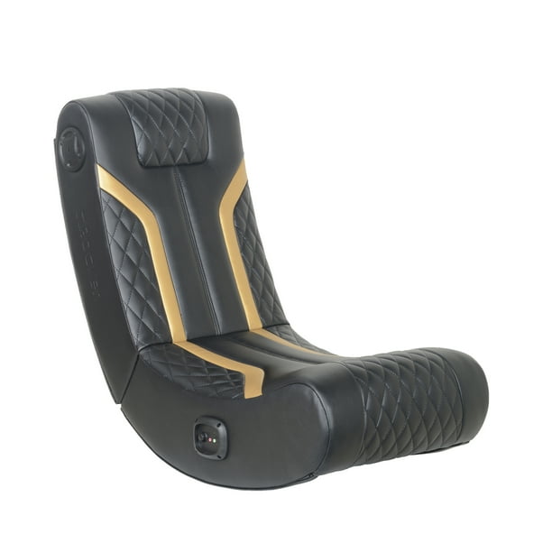 X Rocker Lux 2.0 Bluetooth Audio Foldable Video Game Floor Rocker, Gold