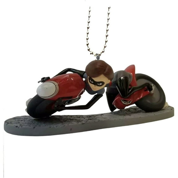 Mr Incredible Elastigirl Keychain Dangler Figure Ornament PVC Figurine Charm 4”