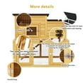thumbnail image 5 of Large Outdoor Wooden Quail Cage Rabbit Hutch Chicken Coop with Run & Ramp，2 Tier, 5 of 14