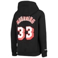 thumbnail image 3 of Youth Mitchell & Ness Alonzo Mourning Black Miami Heat Hardwood Classics Name & Number Pullover Hoodie, 3 of 3