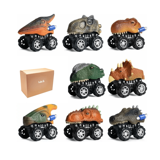 Coches Lab.G Dinosaurios Juguetes 8pz Multicolor