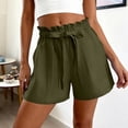 thumbnail image 5 of Shorts for Women Summer Casual High Waisted Wide Leg Drawstring Lounge Shorts Comfy 2026 Beach Vacation Clothes Green L, 5 of 7