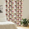 thumbnail image 2 of Ambesonne Garden Window Curtains, Watercolor Roses Peonies, Each 28" W x 84" L, Dried Rose Cream Ruby, 2 of 4