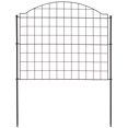 thumbnail image 6 of Sunnydaze Arched Grid 25.5" x 28" Black Steel Decorative Garden Fence Panels (5 Count), 6 of 7