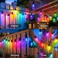 thumbnail image 3 of BDEKIL 300FT RGB+IC LED Outdoor String Lights, Color Changing with Chasing Effects, Waterproof, Dimmable, Shatterproof Bulbs, 3 of 8