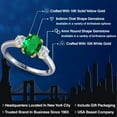 thumbnail image 2 of Gem Stone King 10K Two Tone Gold Green Nano Emerald and Lab Grown Diamond Engagement Ring for Women | 1.29 Cttw | Oval 8X6MM | Gemstone May Birthstone | Size 9, 2 of 6