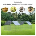 thumbnail image 4 of PawHut 9.2' x 24.9' Metal Chicken Coop, Galvanized Walk-in Hen House, Poultry Cage Outdoor Backyard with Waterproof UV-Protection Cover for Rabbits, Ducks, 4 of 10