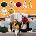 thumbnail image 4 of Decorr 6.3 Inch Plush Pumpkin Throw Pillow, 3D Plush Fall Cushion, Soft Sherpa Fleece Decorative Pillow for Sofa, Bedroom, Living Room, Thanksgiving Gift, 4 of 4