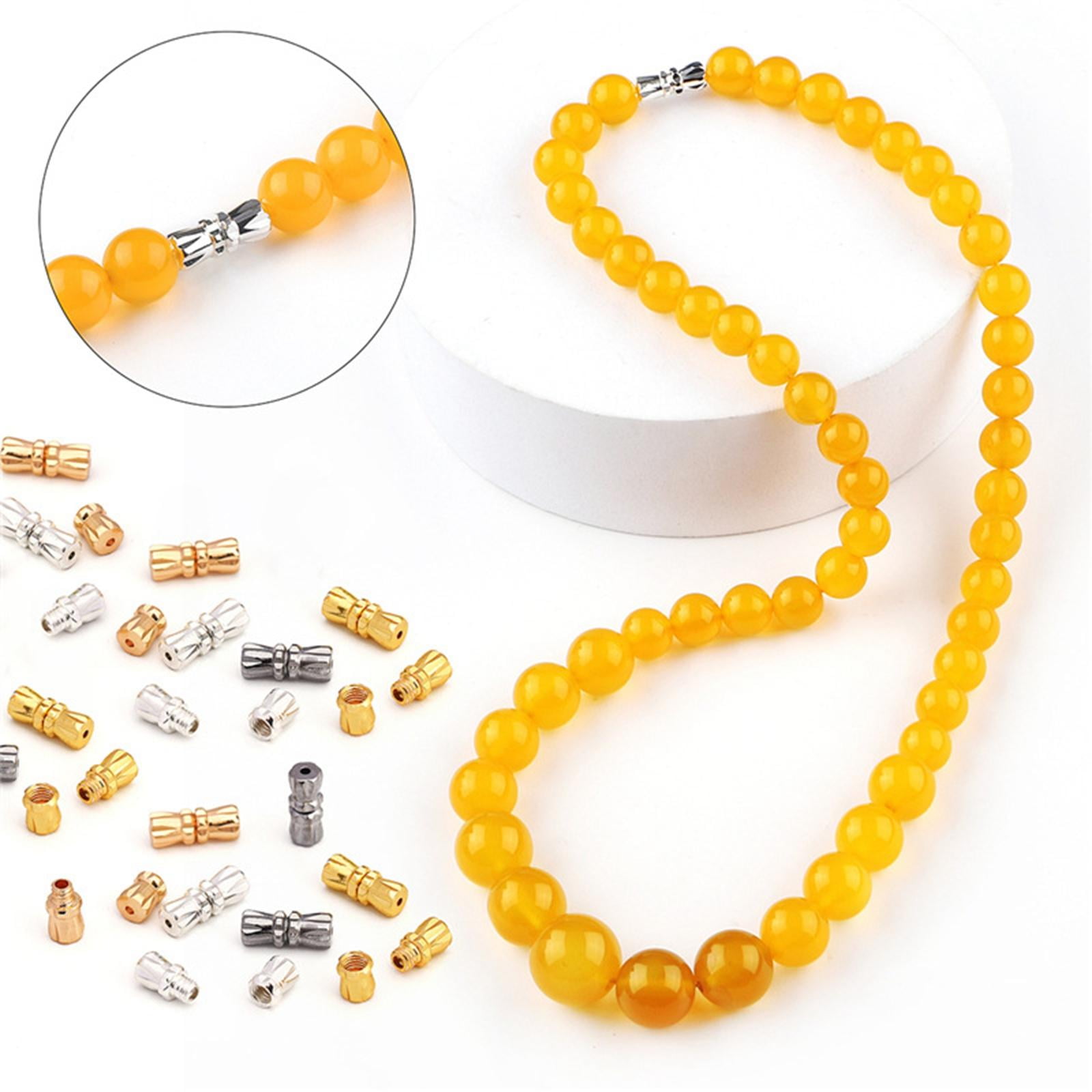 balikha 5x10x Screw in Clasp Buckles Barrel for Necklace Craft DIY Jewelry Findings Gold