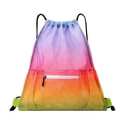 MMJ Drawstring Backpack Lightweight Polyester Gym Sackpack Large Capacity Sport Bag for Basketball Soccer Beach Hiking Cycling, 19.29x16.14in