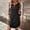 Black, variant on Women's Casual Tennis Dress for Women Solid Lace Splice Sleeve Hollow Round Neck Loose Dress Everyday Easygoing Attire Black M