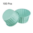 thumbnail image 3 of 100pcs 3.5oz Moldes para Magdalenas de Papel de Tamaño Estándar Envoltorios Antiadherentes Desechables para Bodas Cumpleaños Navidad Postres Azul y Verde, 3 of 6