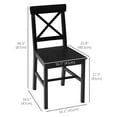 thumbnail image 3 of HOMCOM Wooden Farmhouse Dining Chairs Set of 4 with Cross Back, Black, 3 of 10
