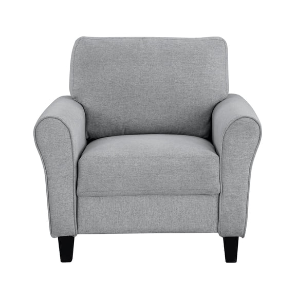 OakvillePark Eunice Fabric Upholstered Living Room Chair, Dark Gray