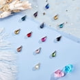 thumbnail image 4 of 1box Alloy Glass Pendants Faceted teardrop Mixed color 18x10x5~5.5mm Hole: 1.8~2mm 13color 4pcs/color 52pcs/box, 4 of 7