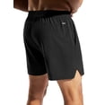 thumbnail image 3 of MIER Men's 5" Quick-Dry Running Shorts with Pockets – Lightweight Athletic Workout Shorts, Black, L, 3 of 7