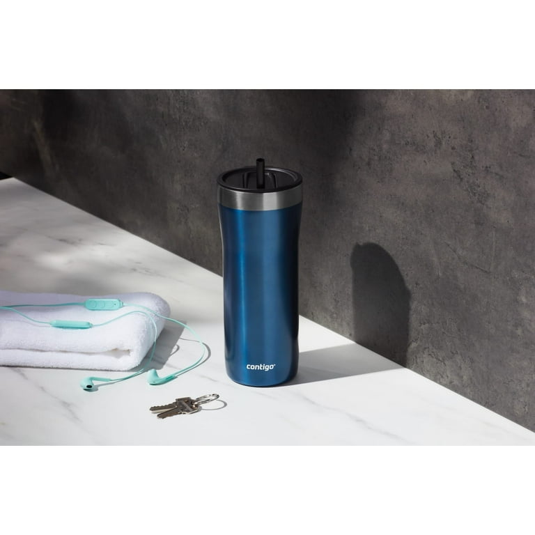 Contigo Streeterville Stainless Steel Tumbler with Plastic Straw
