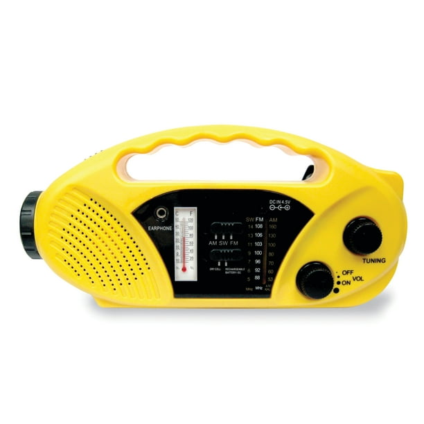 Stansport Hand Crank Solar Battery Emergency Radio/Flashlight