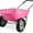 Pink, variant on Dual-Wheel Home Utility Yard Wheelbarrow Garden Cart w/Built-in Stand for Lawn, Gardening, Construction - Green