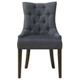 thumbnail image 2 of PRI Chaise d'Appoint Rembourrée en Faux Denim Bleu Foncé, 2 of 3