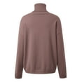thumbnail image 4 of Gyexs Fall Sweaters for Women Casual Long Sleeve Crewneck Pullover Tops Fall Loose Knit Pullover Sweater Tops Womens Winter Clothes, Brown, Size M, 4 of 6