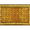 thumbnail image 1 of Ahgly Company Machine Washable Indoor Rectangle Abstract Yellow Contemporary Area Rugs, 7' x 10', 1 of 4
