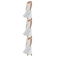 thumbnail image 1 of pitrice Femmes Été Coton Lin Robe Sans Manches Col Rond Boho Vintage Style Plage Couleur Unie en Vrac Kaftan Porter Tous les Jours Blanc / XXL 3Set, 1 of 6