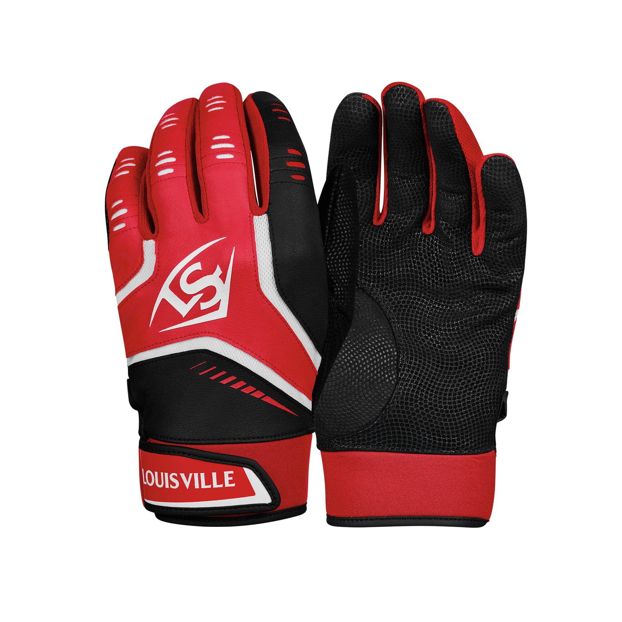 Louisville Slugger Omaha Youth Batting Gloves, Scarlet
