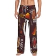 thumbnail image 2 of Kdxio A Cup Of Black Coffee On A Saucer Print Men's Sleep Pajama Pant Lounge Pants with Pockets, 2 of 8