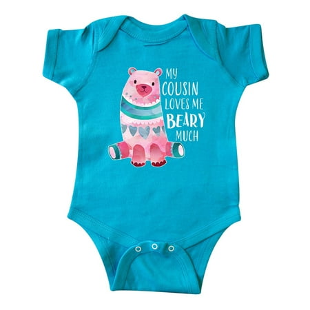 

Inktastic My Cousin Loves Me Beary Much with Cute Bear Gift Baby Boy or Baby Girl Bodysuit