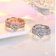 thumbnail image 4 of HomeKingdee 2 Pcs Adjustable Open Ring Set - Moissanite Snowflake Simulated Zircon Copper Rings for Women, Fashion Romantic Jewelry for Parties Engagements Gifts, 4 of 5