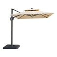 thumbnail image 3 of Furniture of America Aiden 8' Double Top Square Umbrella with LED, Beige, 3 of 7