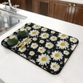 thumbnail image 4 of Coffee Bar Mat Accessories for Countertop Super Absorbent Anti-Slip Silicone Daisy Dish Drying Mats for Kitchen Counter Draining Pad Decor Gift Fit Coffee Maker Coffee Pot Espresso Machine 23inx15in, 4 of 6