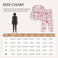 thumbnail image 4 of Vsdgher Colorful bows Pajamas Set Long Sleeve Sleepwear Womens Button Down Nightwear Pj Sets-X-Large, 4 of 7