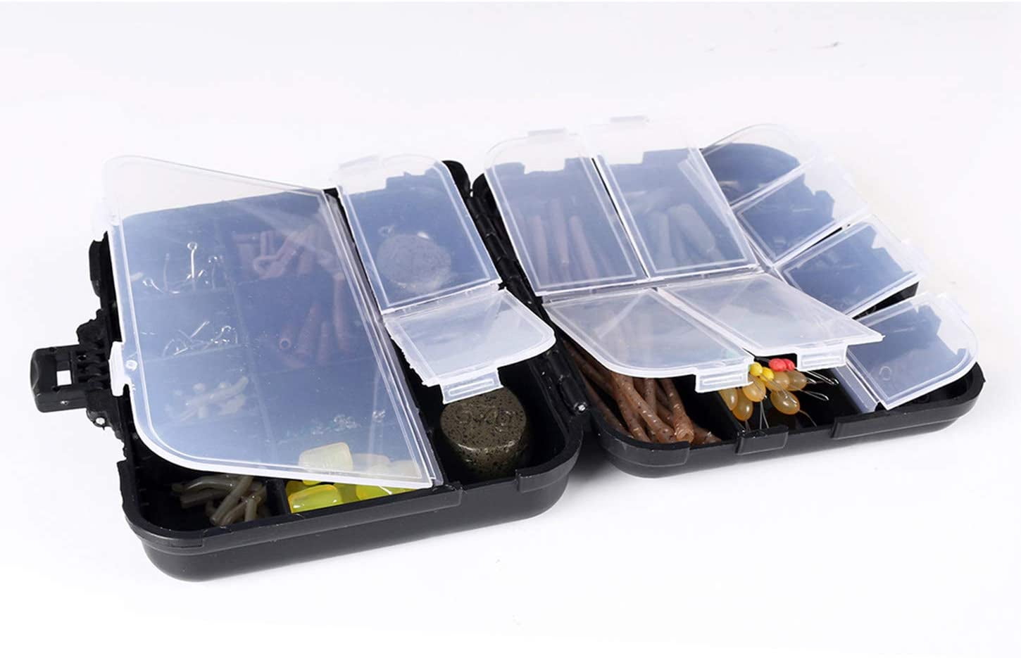 Details about / 2pcs Fishing Inline Feeder Carp Lure Cage Plastic Rust-proof Hook Fishing Supply