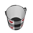 thumbnail image 3 of Goofa Heart Black Buffalo Plaid Gingham Printed Circular Hamper,Laundry Basket with Handles,Storage Baskets Foldable,Large Capacity Laundry Hamper-Medium, 3 of 8