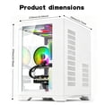 thumbnail image 6 of Qehi White Pc Desktop, Core I7, Rx580 8Gb, 16G Ram, 512Gb Nvme 3.0 Ssd, Rgb Lighting, Wifi6, 400W Power Supply, 6 of 6