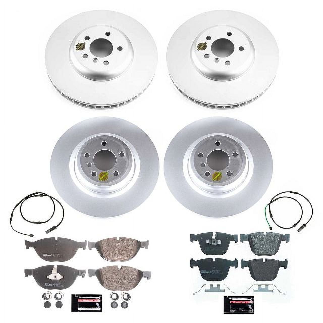 Power Stop Front and Rear Euro-Stop ECE-R90 Certified Brake Pad and Rotor Kit ESK6415