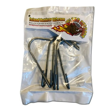 LavaLock® Meat Hooks Rib Hangers Stainless Steel for UDS WSM BBQ Pit Smokers Bacon Chicken Sausage etc, 6 Pack