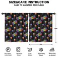 thumbnail image 2 of Blackout Kids Curtains,Colorful Keyboard Black Pattern Children's Insulated Curtains Set Of 2,Bedroom Essentials,Toddler Room Decor 52"x63", 2 of 5