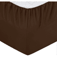 thumbnail image 3 of 6 Piece Microfiber Deep Pocket Bedroom Sheet Set, Sweet Home Collection, Brown, Full, 3 of 5