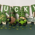 thumbnail image 5 of 2 Pcs St Patricks Day Gnomes, 5.1" Resin Leprechaun Figurines Tabletop Decor, Saint Patrick's Statue Indoor Table Top Centerpiece Mantle Desk March Green Home Decorations, Irish Gifts, 5 of 7