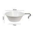 thumbnail image 2 of Cuenco Sierra Mini Camping Sierra Bowl con asa plegable apilable Picnic Water Cup (Blanco), 2 of 4